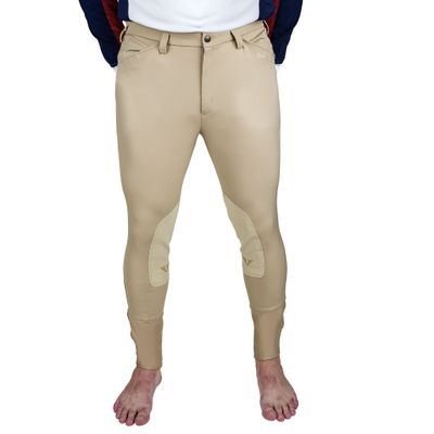 TuffRider Men's Claudio Knee Patch Breeches - Safari