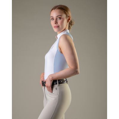 Tredstep Women's LA Air Sleeveless Show Shirt - White/Beach Blue