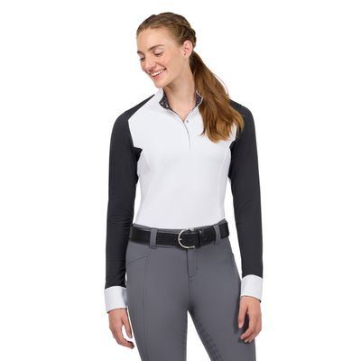 Kerrits Women's Affinity Pro Long Sleeve Show Shirt - Black/Mixed Bits