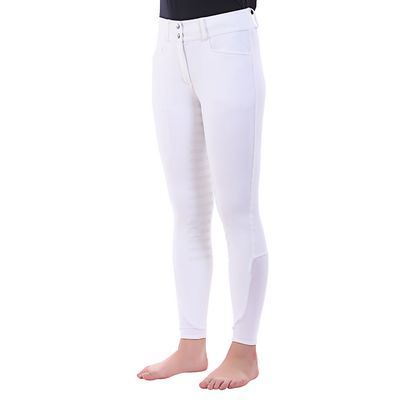 Equine Couture Women's Techno Extended Knee Patch Breeches - White