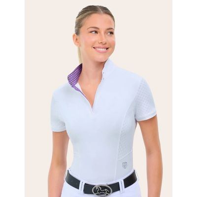 RJ Classics Women's Brynn 2.0 Short Sleeve Show Shirt - White/In Bloom