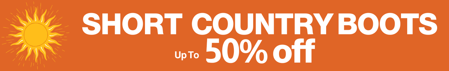 Short Country Boots - 50% Off - Labor Day Weekend Sale