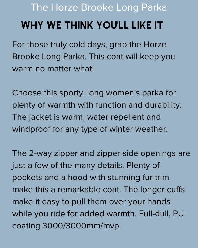 Shop for the Horze Brooke Long Parka