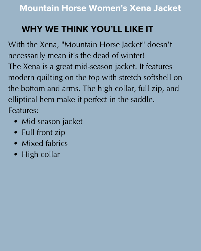 Shop for the Mountain Horse Xena Jacket