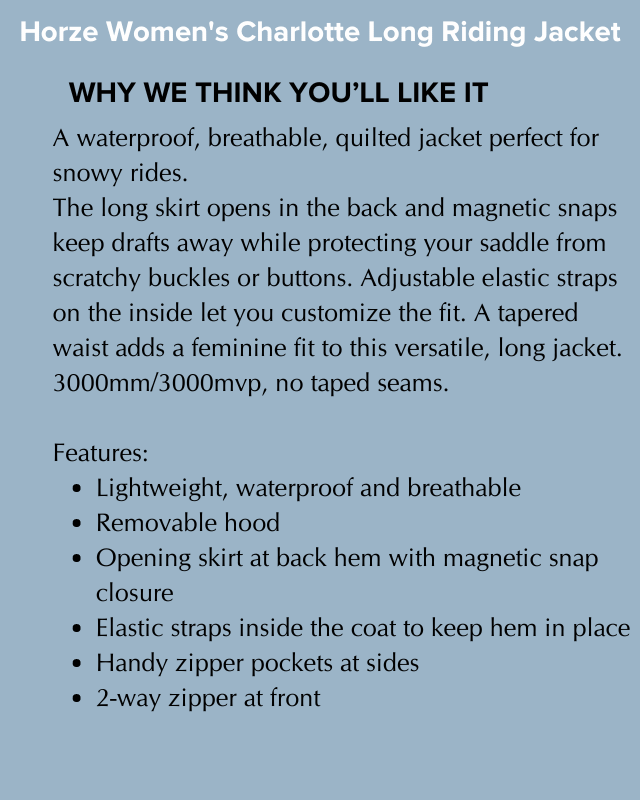 Shop for the Horze Charlotte Long Waterproof Riding Jacket